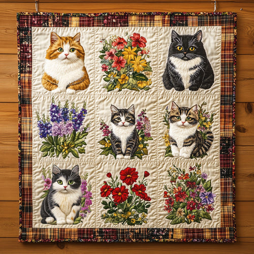 Floral Harmony Cat WN0611041CL Quilt
