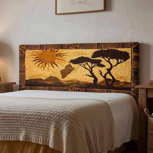 African Sunset WN2012007CL Quilted Headboard Slipcover