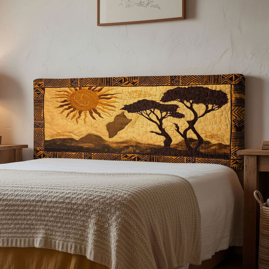 African Sunset WN2012007CL Quilted Headboard Slipcover