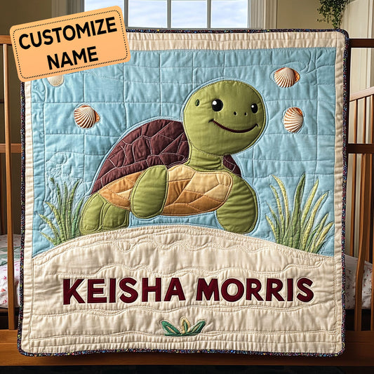 Wavy Walk CP2607011CL Personalized Baby Quilt