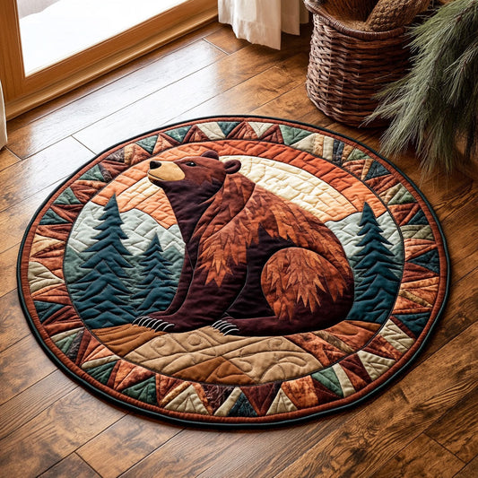 Brown Bear WX2605006CL Quilted Round Mat