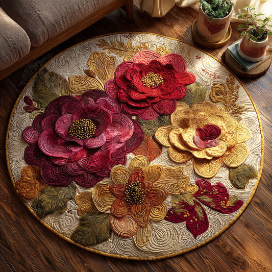 Rose Blossom Glow CW1308030CL Quilted Round Mat