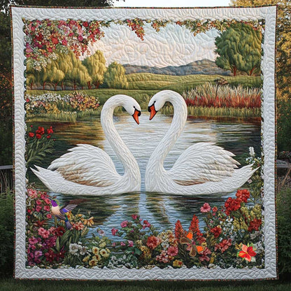 Couple Swan Valentine WP1812011CL Quilt