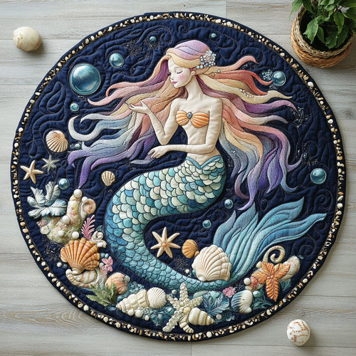 Dreamy Mermaid CW2305423CL Quilted Round Mat