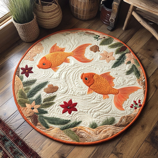 Golden Fish WY1906050CL Quilted Round Mat