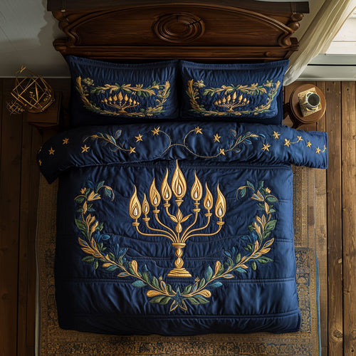 Hanukkah Serenity Flame WN1407027CL Duvet Cover Set