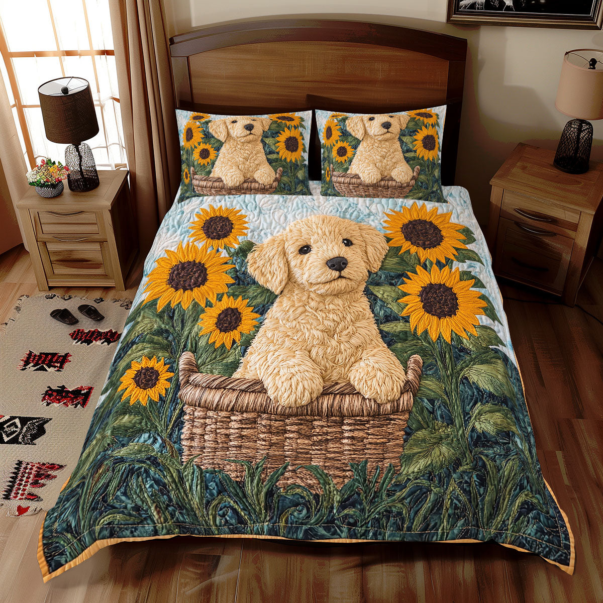 Golden Puppy Cute WX0312039CL Duvet Cover Set