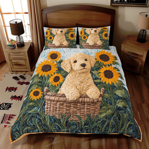 Golden Puppy Cute WX0312039CL Duvet Cover Set