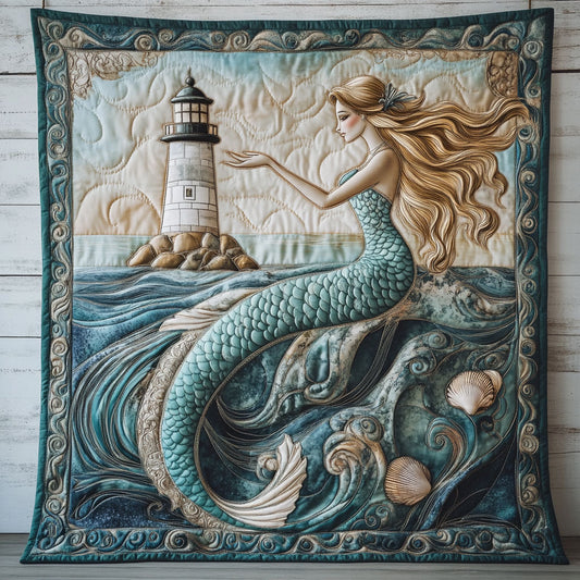 Mermaid Lighthouse Spirit WP1704060CL Quilt