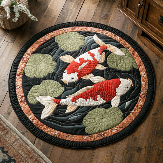 Golden Ripples CP1808101CL Quilted Round Mat