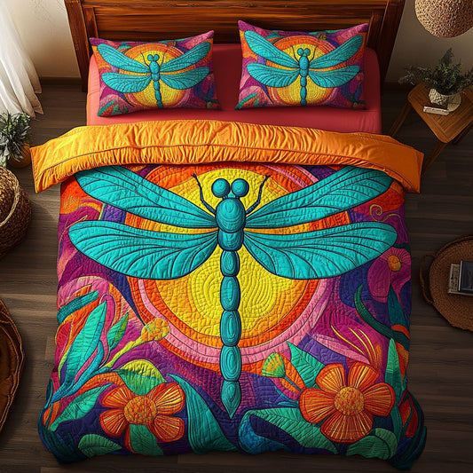 Whimsical Dragonfly Graden WY1408029CL Duvet Cover Set