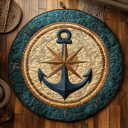 Map Anchor WY1106023CL Quilted Round Mat