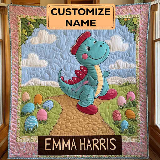 Dino Dream Land CW1807003CL Personalized Baby Quilt