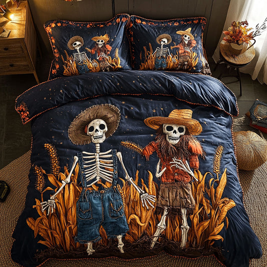 Harvest Skeleton Scarecrow WN2509030CL Duvet Cover Set