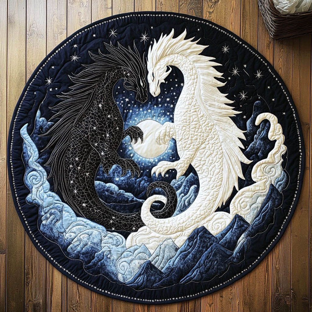 Celestial Dragon WU2203062CL Quilted Round Mat