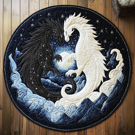 Celestial Dragon WU2203062CL Quilted Round Mat