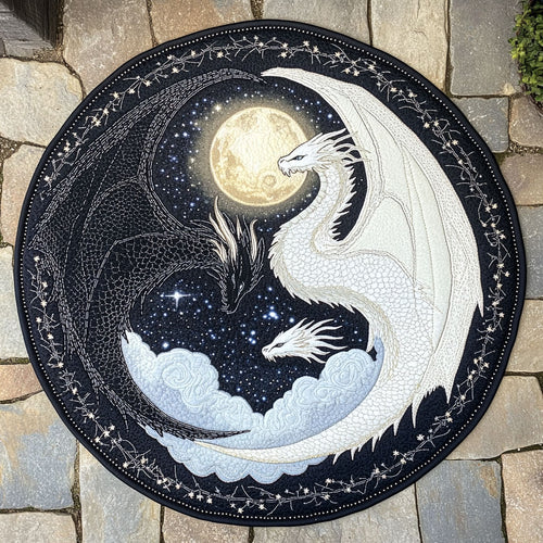 Celestial Dragon WU2203063CL Quilted Round Mat