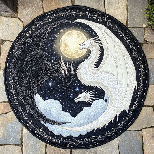 Celestial Dragon WU2203063CL Quilted Round Mat