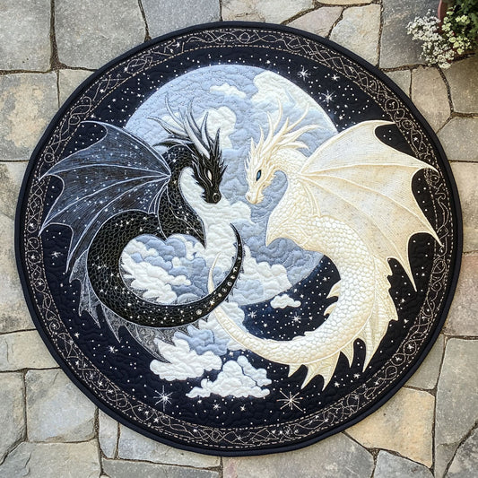 Celestial Dragon WU2203064CL Quilted Round Mat