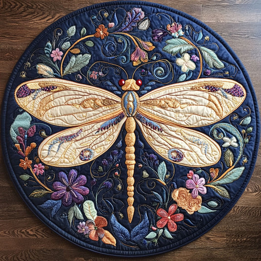 Celestial Dragonfly WX2203101CL Quilted Round Mat