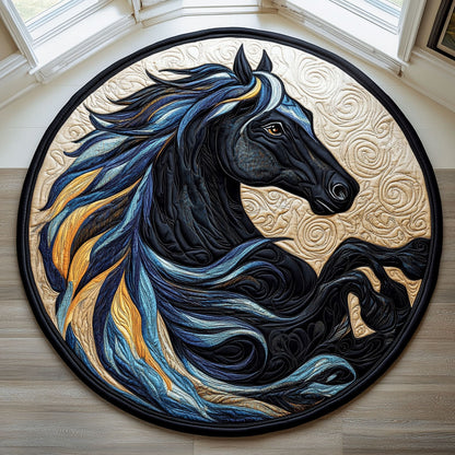 Celestial Horse WX2403051CL Quilted Round Mat