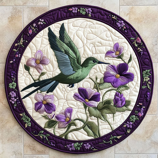 Celestial Hummingbird WX2403052CL Quilted Round Mat