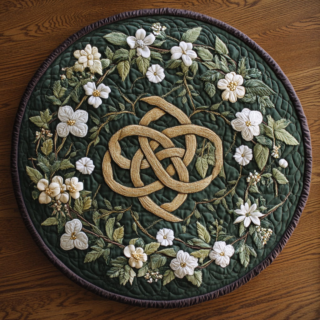 Celtic Knot WX2203102CL Quilted Round Mat