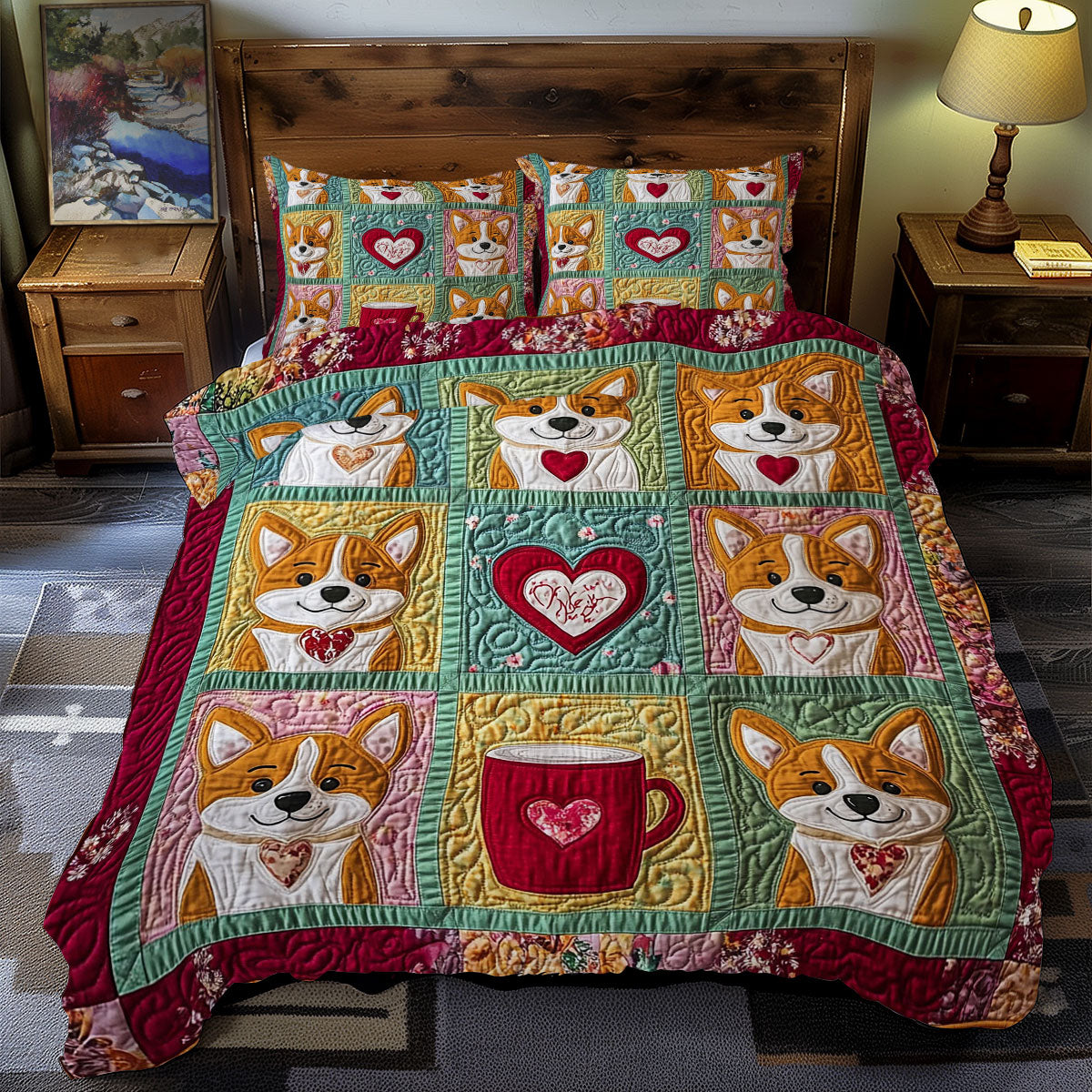 Valentine Corgi WY1401079CL Duvet Cover Set