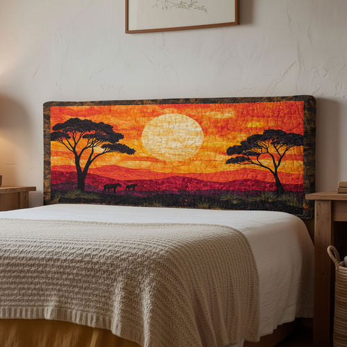 African Savannah Glow WN1112126CL Quilted Headboard Slipcover