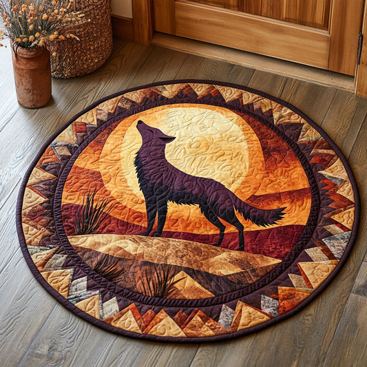 Howling Sunset CP1207031CL Quilted Round Mat