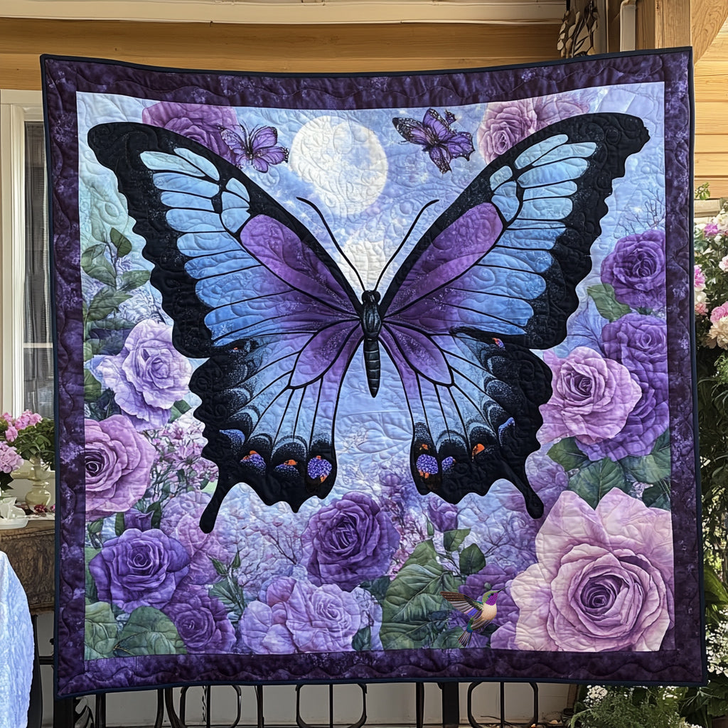 Purple Butterfly WU1810007CL Quilt