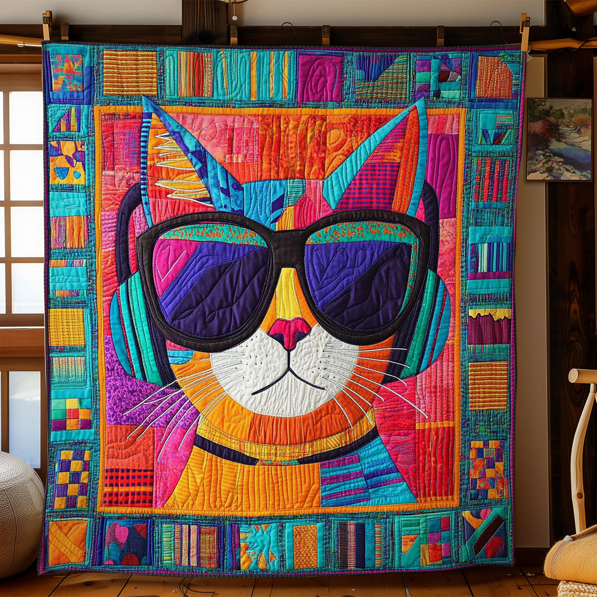 Funky Cat WN1505012CL Quilt