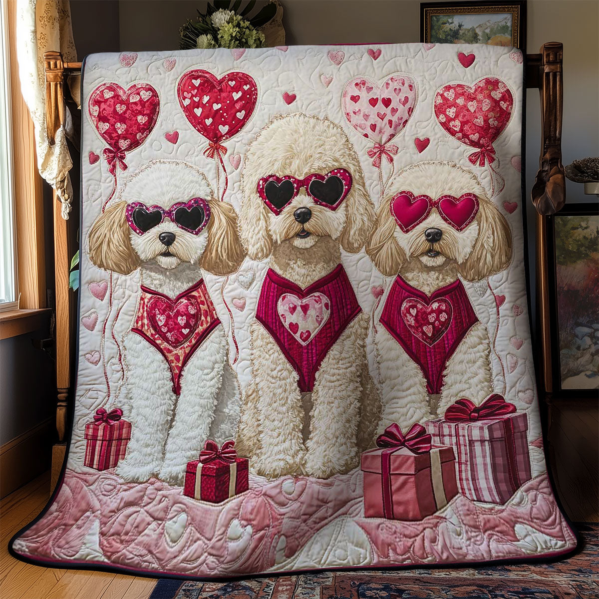 Poodle Valentine Bliss WN3112012CL Quilt