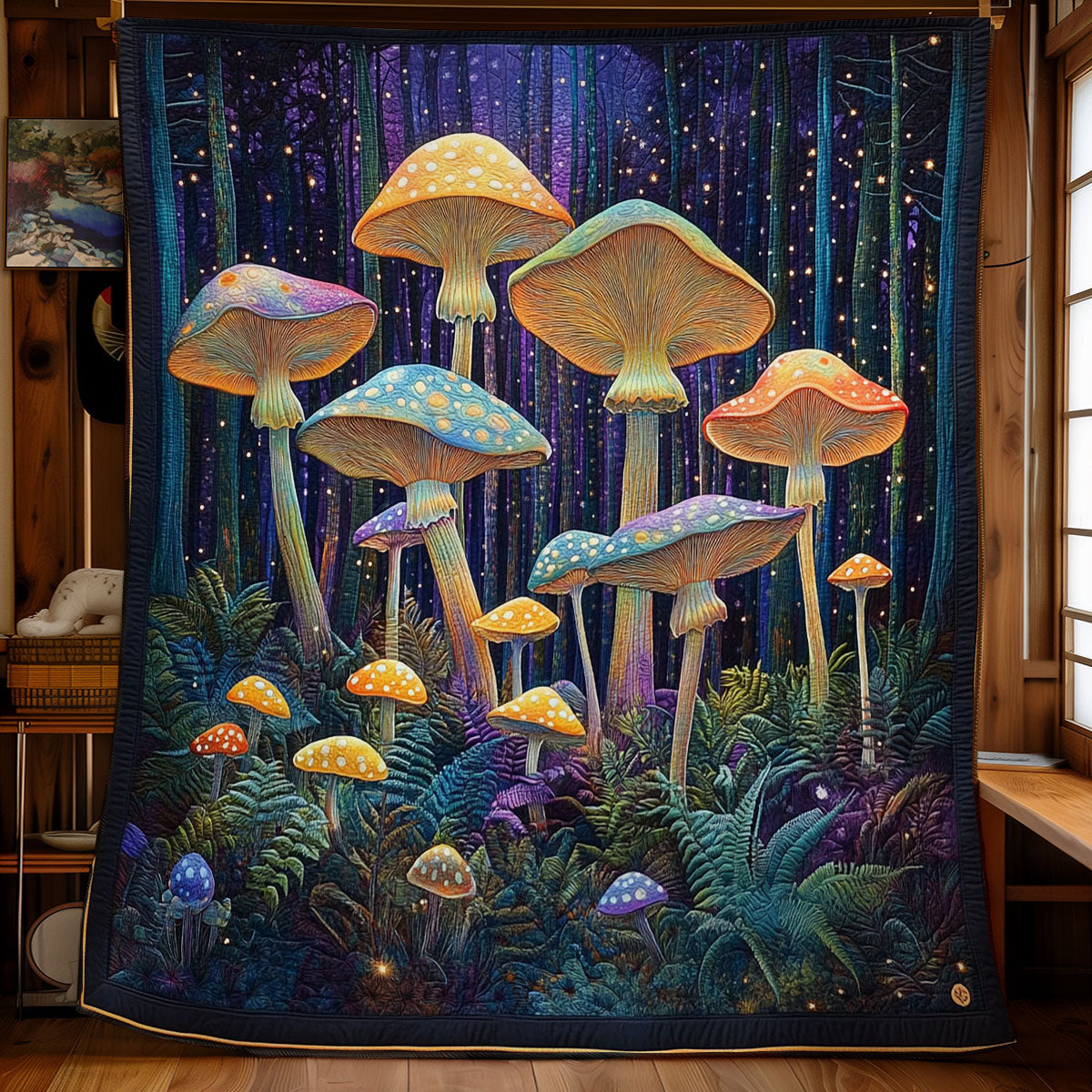 Magical Mushroom Forest WY2001089CL Quilt