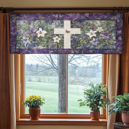 Heavenly Cross WN2003021CL Quilted Valance