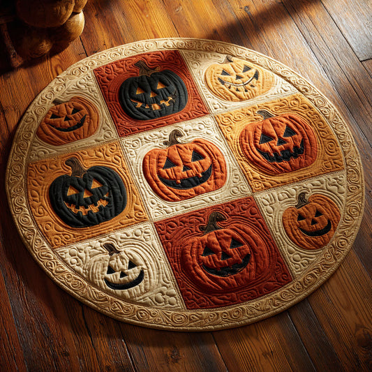 Pumpkin Parade CW1908029CL Quilted Round Mat