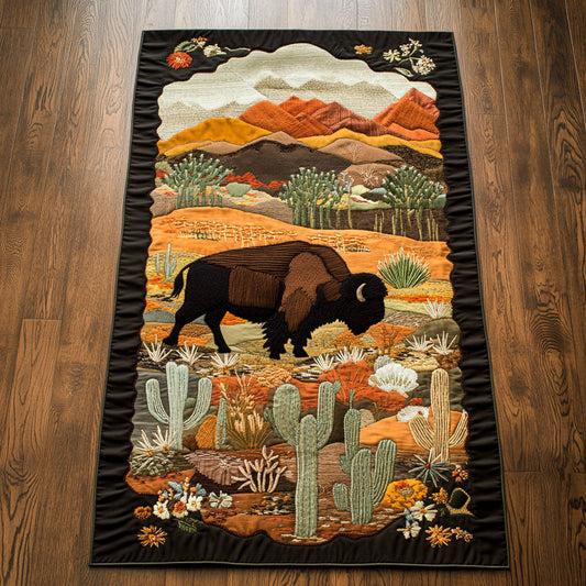 Native Bison WJ0505018CL Quilted Table Runner