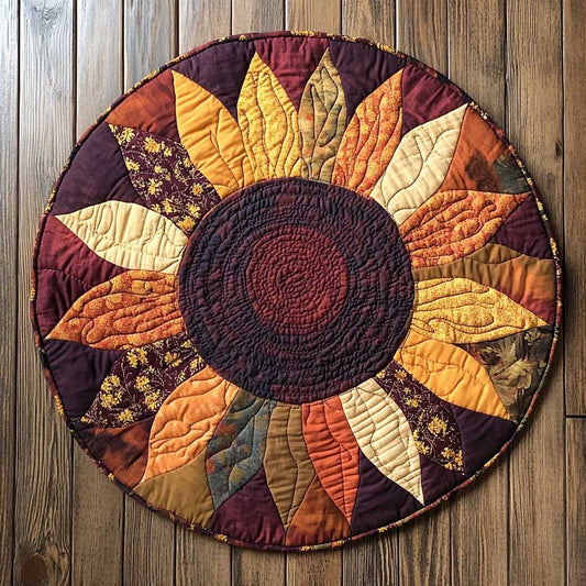 Sunflower Patchwork Joy WN2403110CL Quilted Round Mat