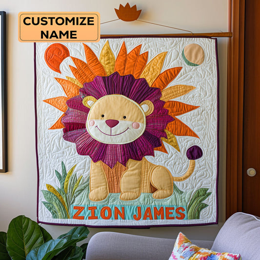 Little Mane Nap WJ1807001CL Personalized Baby Quilt