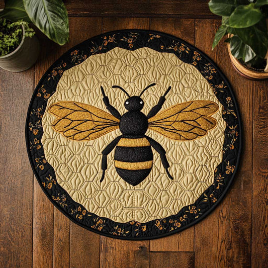 Bee Happy WN2703037CL Quilted Round Mat