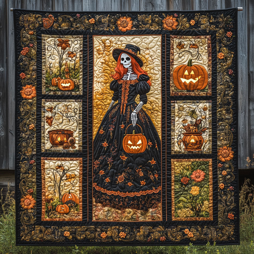 Bloom Harvest Skeleton Lady WN1908012CL Quilt