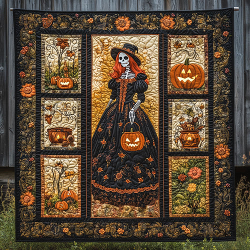 Bloom Harvest Skeleton Lady WN1908012CL Quilt