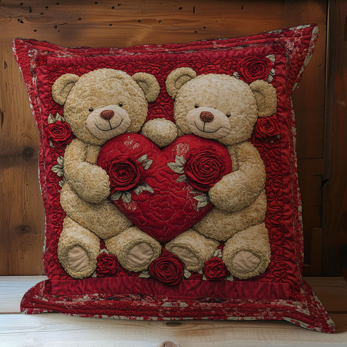 Valentine Couple Teddy Bear WY1102046CL Quilt Pillow Case