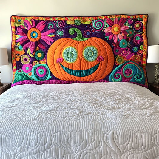 Joyful Pumpkin WN0501033CL Quilted Headboard Slipcover