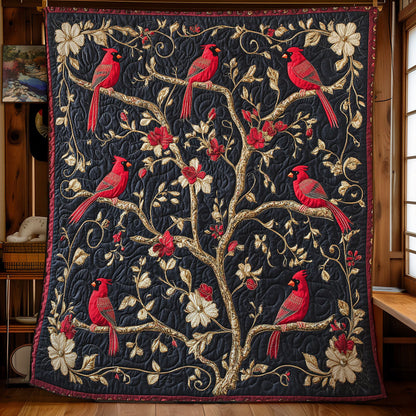 Cardinal In Royal Tree WY1902066CL Quilt