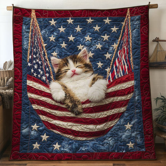 Patriotic Cat Nap WN0804023CL Quilt