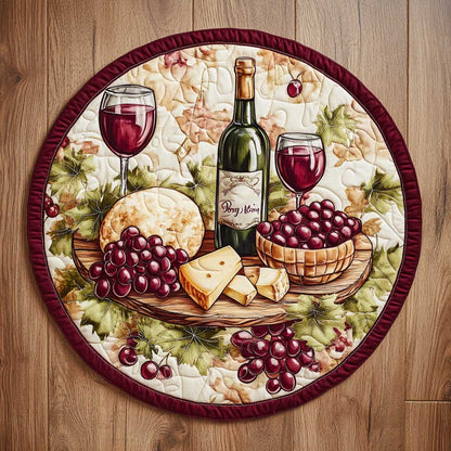 Wine Lover's WN0904046CL Quilted Round Mat
