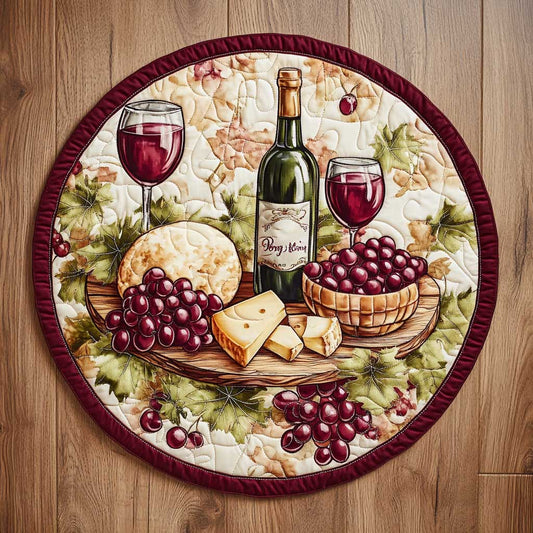 Wine Lover's WN0904046CL Quilted Round Mat