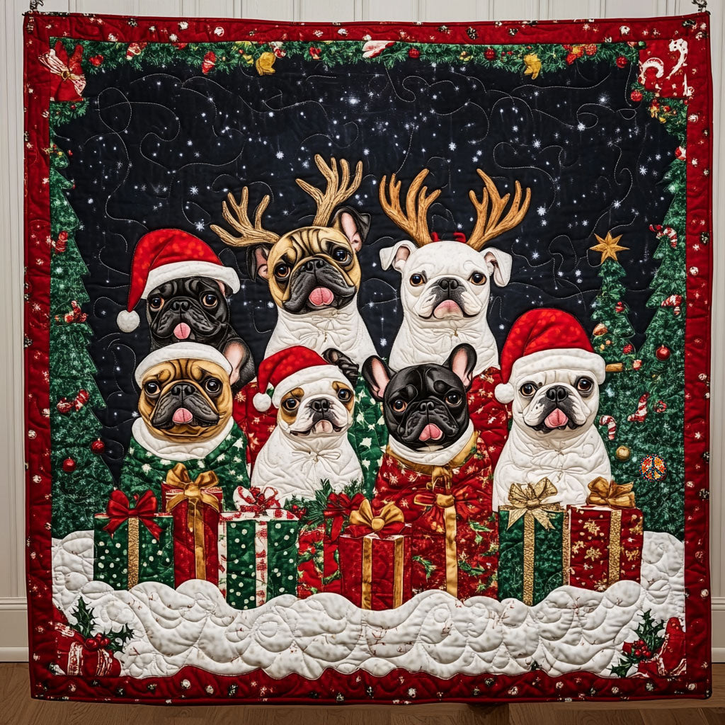 Christmas French Bulldog WJ1211006CL Quilt