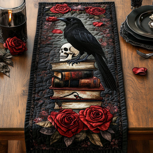 Mystic Raven Skull CW0901098CL Quilted Table Runner